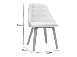 Silla blanca y madera clara FLUFFY