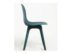 Silla Brink de polipropileno azul pato - Juego de 2