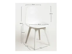 Silla Brink de polipropileno blanco - Juego de 2