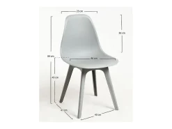 Silla Brink de polipropileno gris - Juego de 2