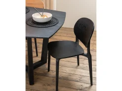 Silla básica de plástico negro Lola L 46 cm