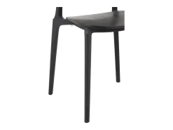 Silla básica de plástico negro Lola L 46 cm