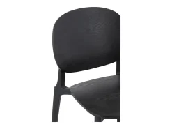 Silla básica de plástico negro Lola L 46 cm