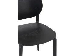 Silla básica de plástico negro Lola L 46 cm