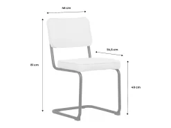 Silla cantilever de borreguito texturizado, set de 2 ocre