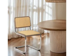 Silla cantilever moderna vienesa para cocina y comedor Erys - Beige