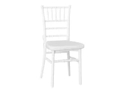 Silla Chiavari blanca modelo reforzado con innovador cojín antideslizante