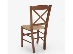 Silla clásica asiento paja comedor trattoria Venezia Croce Paglia