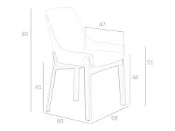 Silla comedor estructura nogal 4017 ANGEL CERDA