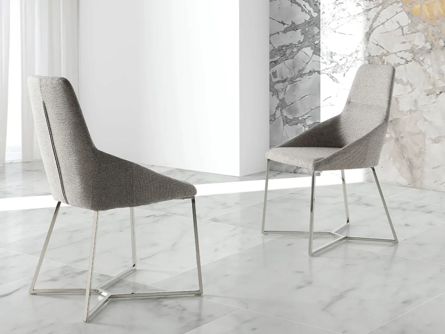 Silla comedor tapizada tela 4008 ANGEL CERDA