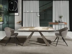 Silla comedor tapizada tela gris 4057 ANGEL CERDA