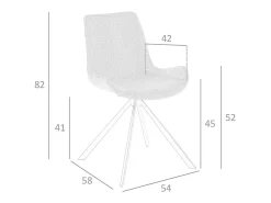 Silla comedor tapizada tela gris 4071 ANGEL CERDA