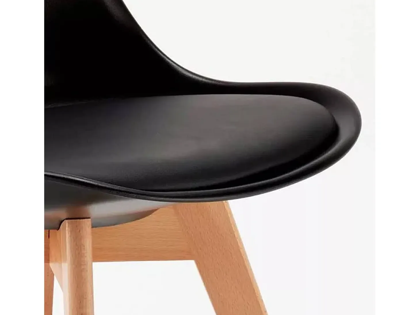 silla con cojín de diseño nórdico nordica Goblet para bar y cocina - Negro