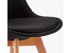 silla con cojín de tejido nórdico Goblet nordica plus para cocina y bar - Negro