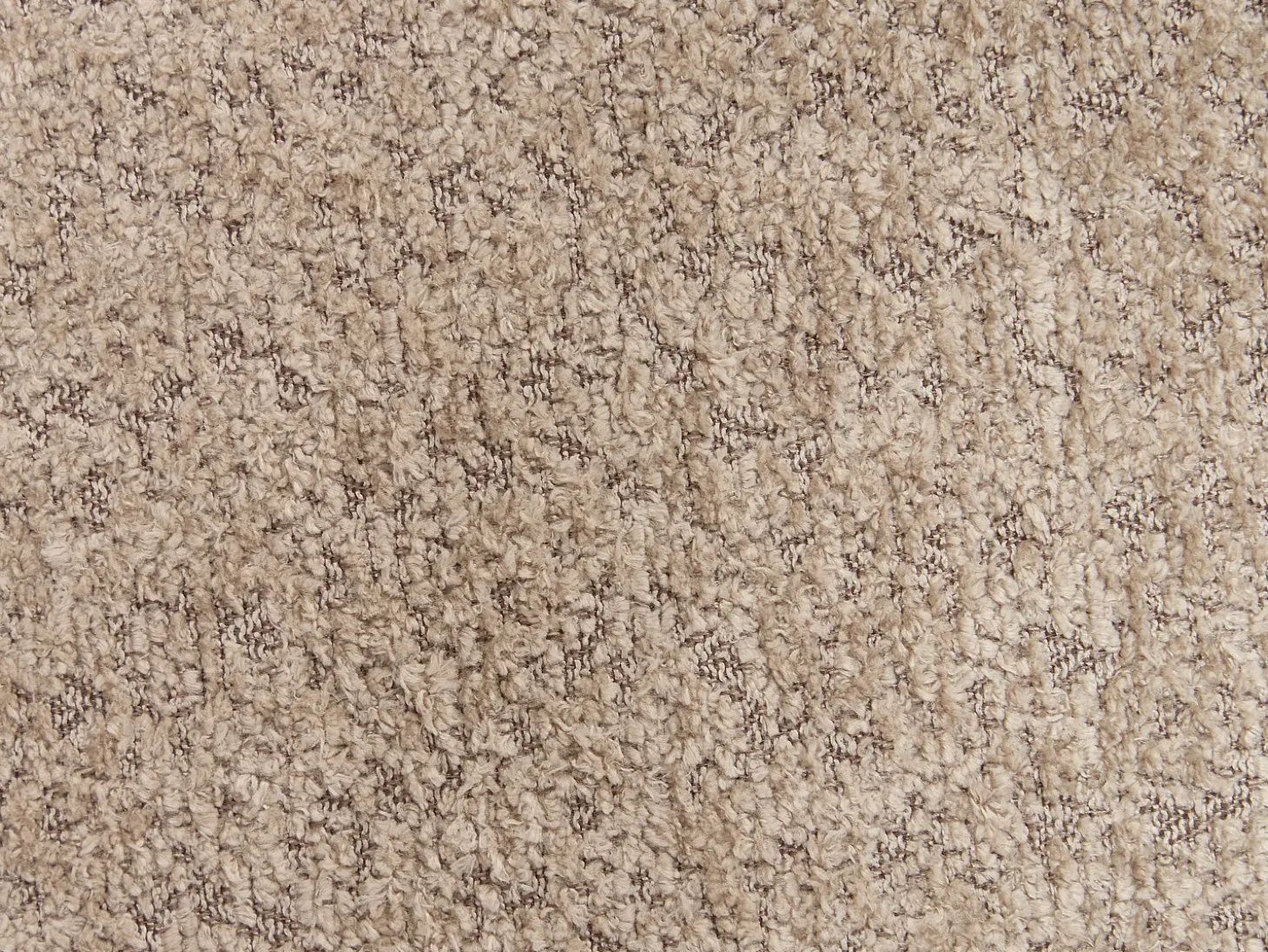 Silla con reposabrazos en tela bouclé y madera de hevea negra - Topo - NORETI