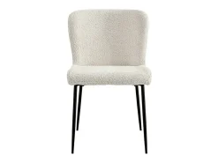 Silla con revestimiento Bouclé para comedor color Ecru. Colección LISE