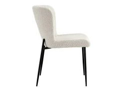 Silla con revestimiento Bouclé para comedor color Ecru. Colección LISE
