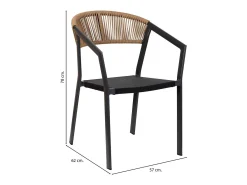 Silla de aluminio negro