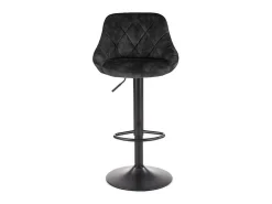 Silla de bar BOHORT de terciopelo negro
