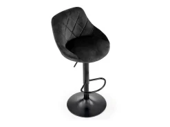 Silla de bar BOHORT de terciopelo negro