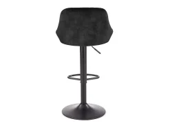 Silla de bar BOHORT de terciopelo negro