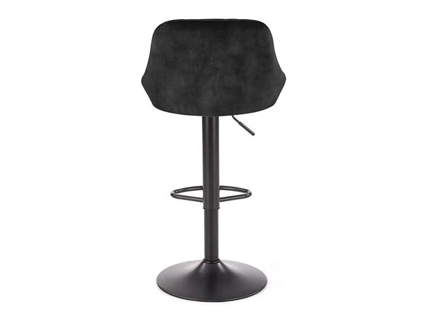 Silla de bar BOHORT de terciopelo negro