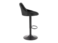 Silla de bar BOHORT de terciopelo negro