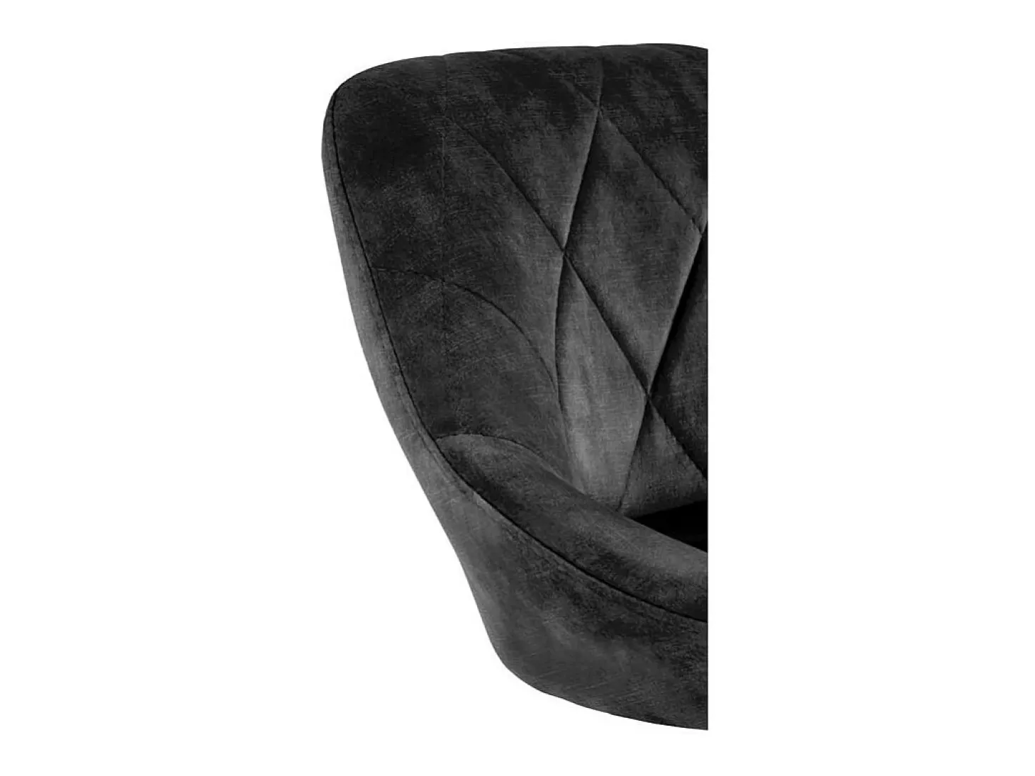 Silla de bar BOHORT de terciopelo negro