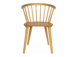 Silla de bar de madera, set de 4 natural
