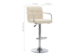 Silla de bar de tela color crema