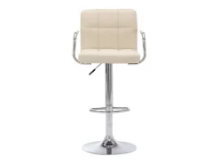 Silla de bar de tela color crema
