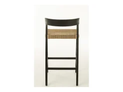 Silla de bar SUKA de madera de roble – Diseño contemporáneo-Color Negro