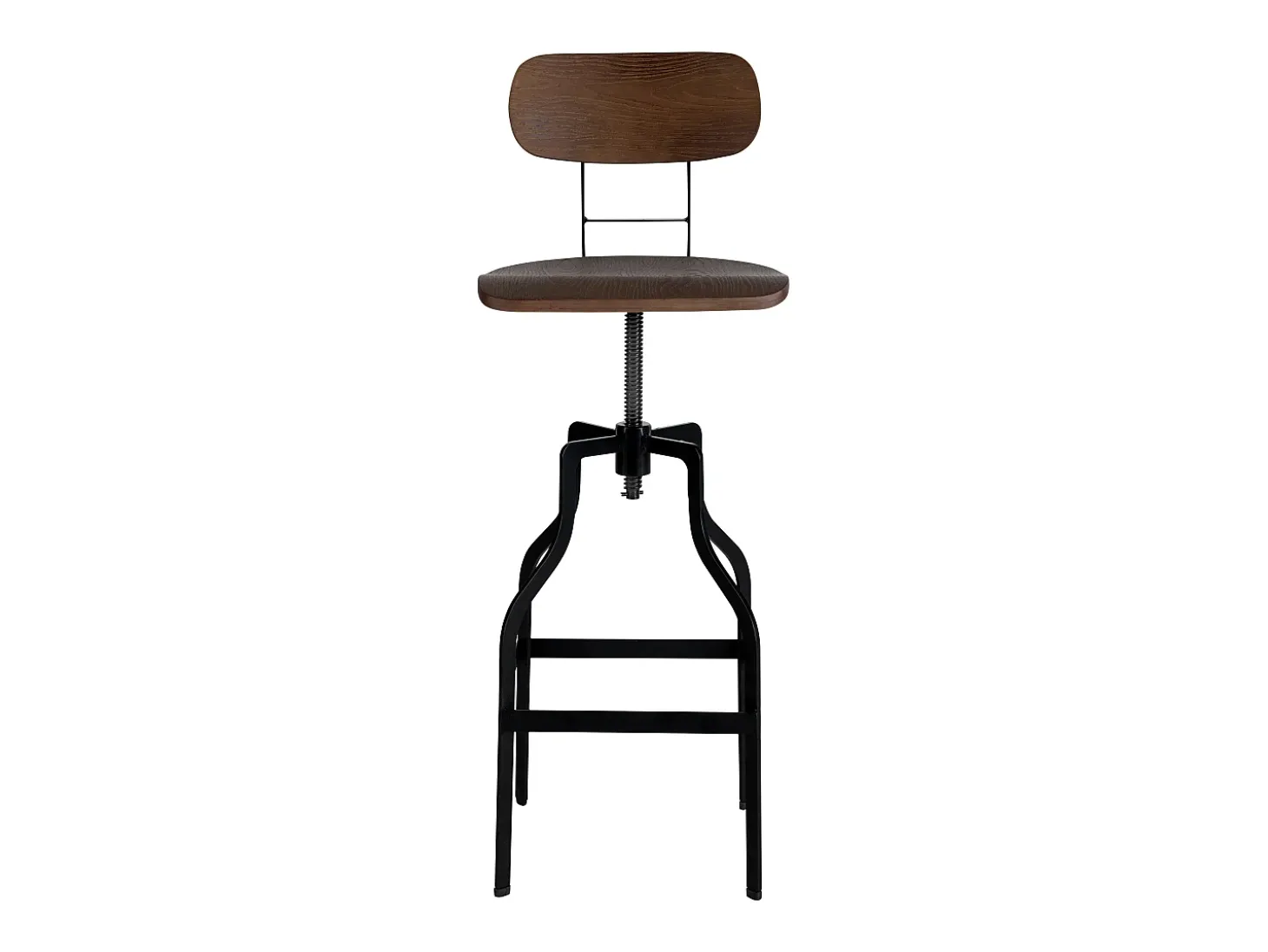 Silla de bar vintage ajustable en altura 66/85 cm de madera - Retro