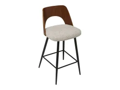 Silla de barra en tela beige L45 cm - AUSTIN