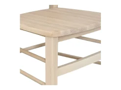 Silla de campo con asiento de madera maciza cruda para pintar
