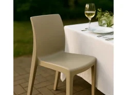 Silla de cocina Apilable de Polipropileno Rome Grand Soleil - Beige