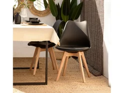 Silla de cocina de Plástico Negro 82 x 48- Kler