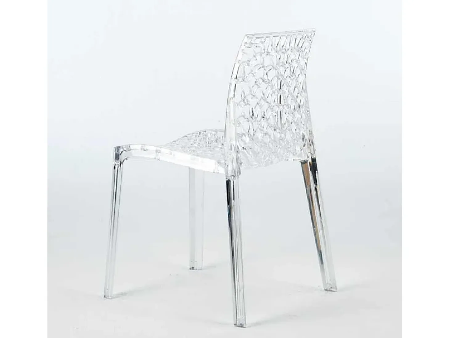 Silla de cocina o de comedor de Policarbonato Transparente Gruvyer - Transparente