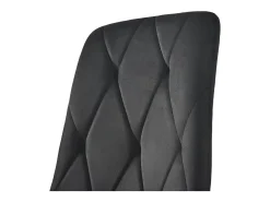 Silla de comedor (4 piezas), tapizada de diseño, asiento de terciopelo sarga, estructura de metal, respaldo, patas de metal negro, color beige (45 x 40 x 86 cm)