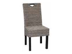 Silla de comedor 4 uds Kubu ratán madera de mango