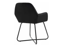 Silla de comedor 6 unidades terciopelo negro