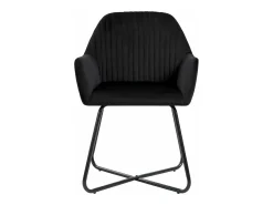 Silla de comedor 6 unidades terciopelo negro