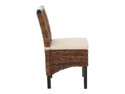 Silla de comedor Acireale (set de 2), oscuro, con cojín