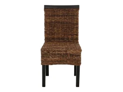Silla de comedor Acireale (set de 6), oscuro, sin cojín