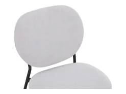 Silla de comedor acolchada – Chenilla hidrofóbica gris claro – BROCTALM