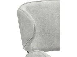 Silla de comedor acolchada – Chenilla fácil de limpiar gris claro – PRETICALLY