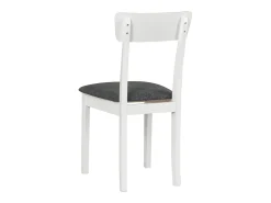 Silla de comedor acolchada – Gris oscuro/Blanco – WEHRON