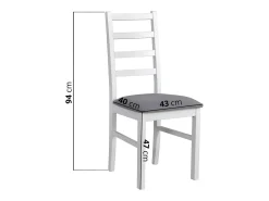 Silla de comedor acolchada – Gris claro/Nogal – NICELLA