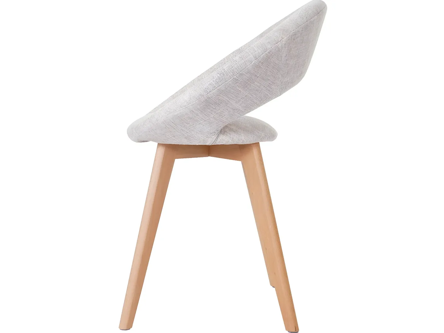 Silla de comedor Almada III, Textil, crema/gris
