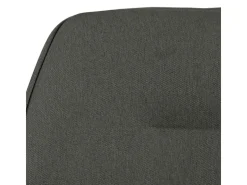 Silla de comedor Aura patas de roble con reposabrazos y retorno en color gris oscuro.